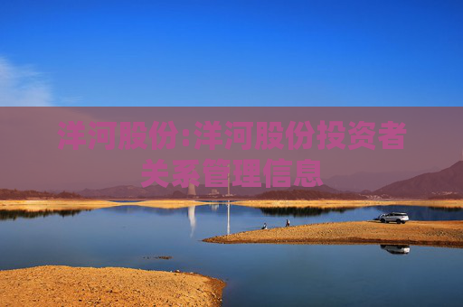 洋河股份:洋河股份投资者关系管理信息