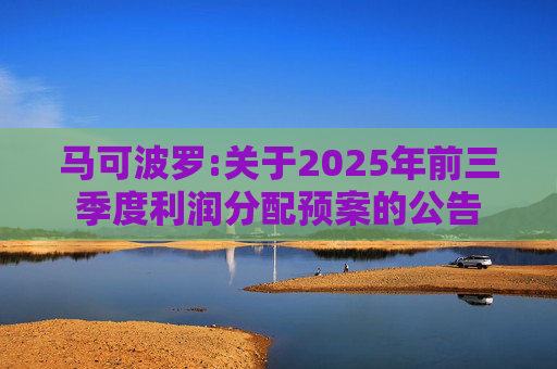 马可波罗:关于2025年前三季度利润分配预案的公告