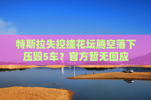 特斯拉失控撞花坛腾空落下压毁5车？官方暂无回应  第1张