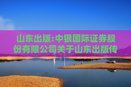 山东出版:中银国际证券股份有限公司关于山东出版传媒股份有限公司2024年度募集资金存放与实际使用情况之专项核查报告  第1张