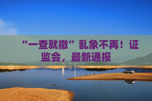 “一查就撤”乱象不再！证监会，最新通报