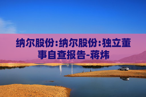 纳尔股份:纳尔股份:独立董事自查报告-蒋炜