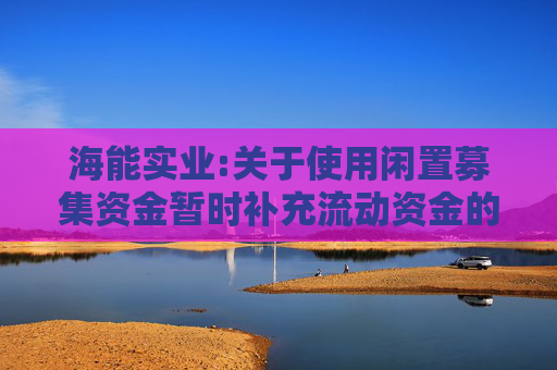 海能实业:关于使用闲置募集资金暂时补充流动资金的公告  第1张