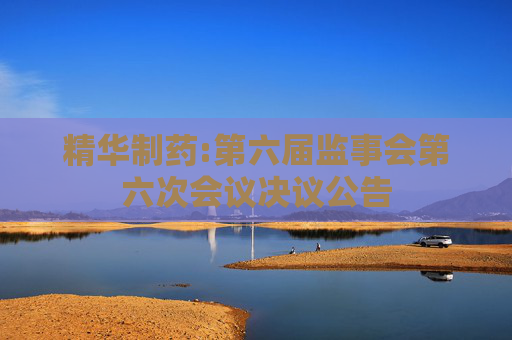 精华制药:第六届监事会第六次会议决议公告