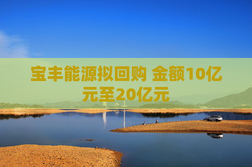 宝丰能源拟回购 金额10亿元至20亿元