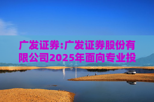 广发证券:广发证券股份有限公司2025年面向专业投资者公开发行科技创新次级债券（第一期）募集说明书  第1张