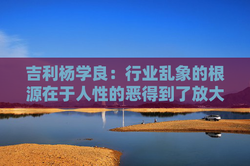 吉利杨学良：行业乱象的根源在于人性的恶得到了放大