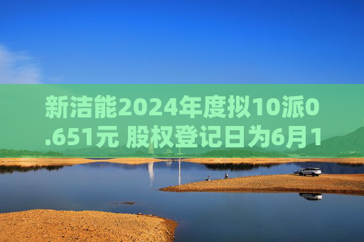 新洁能2024年度拟10派0.651元 股权登记日为6月12日