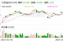 比亚迪：前4月新能源汽车销量138.09万辆 同比增长46.98%