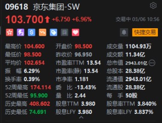 京东绩后大涨近8%，全年总收入增速创近年新高，预计2026年外卖投入规模将降低