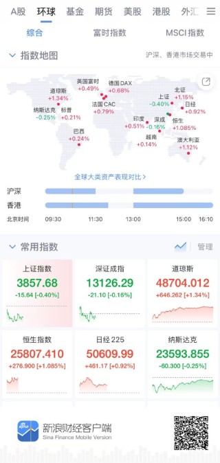 新浪财经APP深度测评报告：全球股指资讯的首选平台