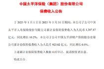 中国太保：前5月太保寿险保费收入1347.87亿元，同比增长10.2%