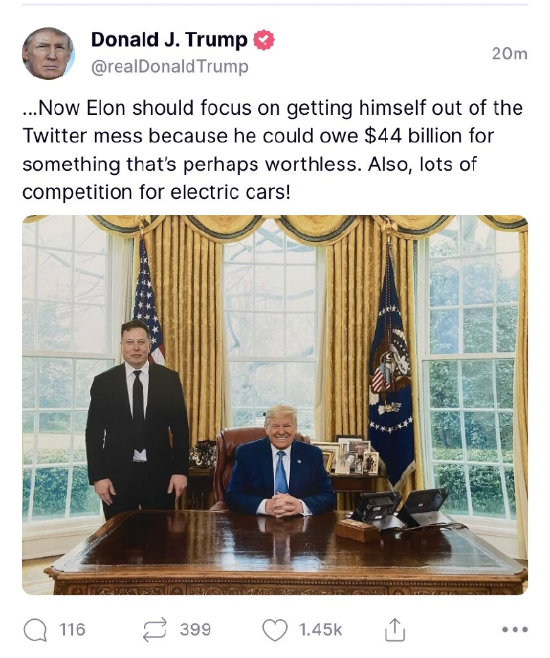 硅谷观察：马斯克服软低头认错了，全球首富还是拗不过美国总统  第9张