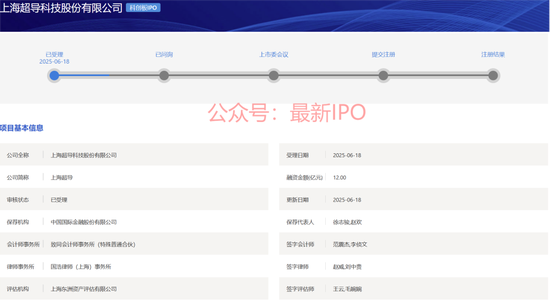 上海超导科创板IPO获受理：国内市占率第一，大客户包括中科院、南方电网，拟募资12亿，中金保荐  第2张