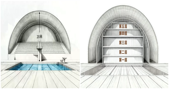 江苏一跳水馆里5层“楼中楼”是怎样建成的？男子称投入3000万开酒吧，鉴定为危房试营业即停摆 多部门无备案  第4张