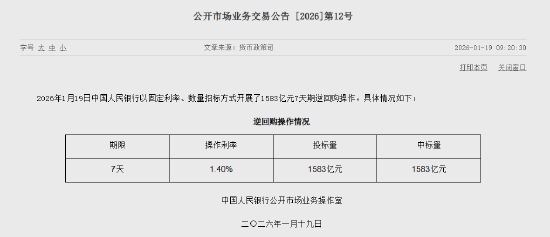 央行今日逆回购操作实现净投放722亿元  第1张