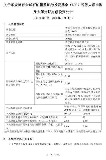 白银LOF暂停买卖一天，石油LOF限购两元  第2张