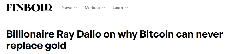桥水创始人达利欧谈：为什么比特币永远无法取代黄金  第2张