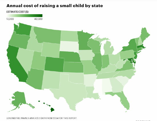 在美国养育一名子女至成年的花费已超30万美元  第3张